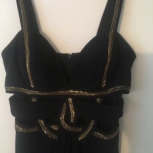 Betsy & Adam Night Dress Navy Gold Size 4 …